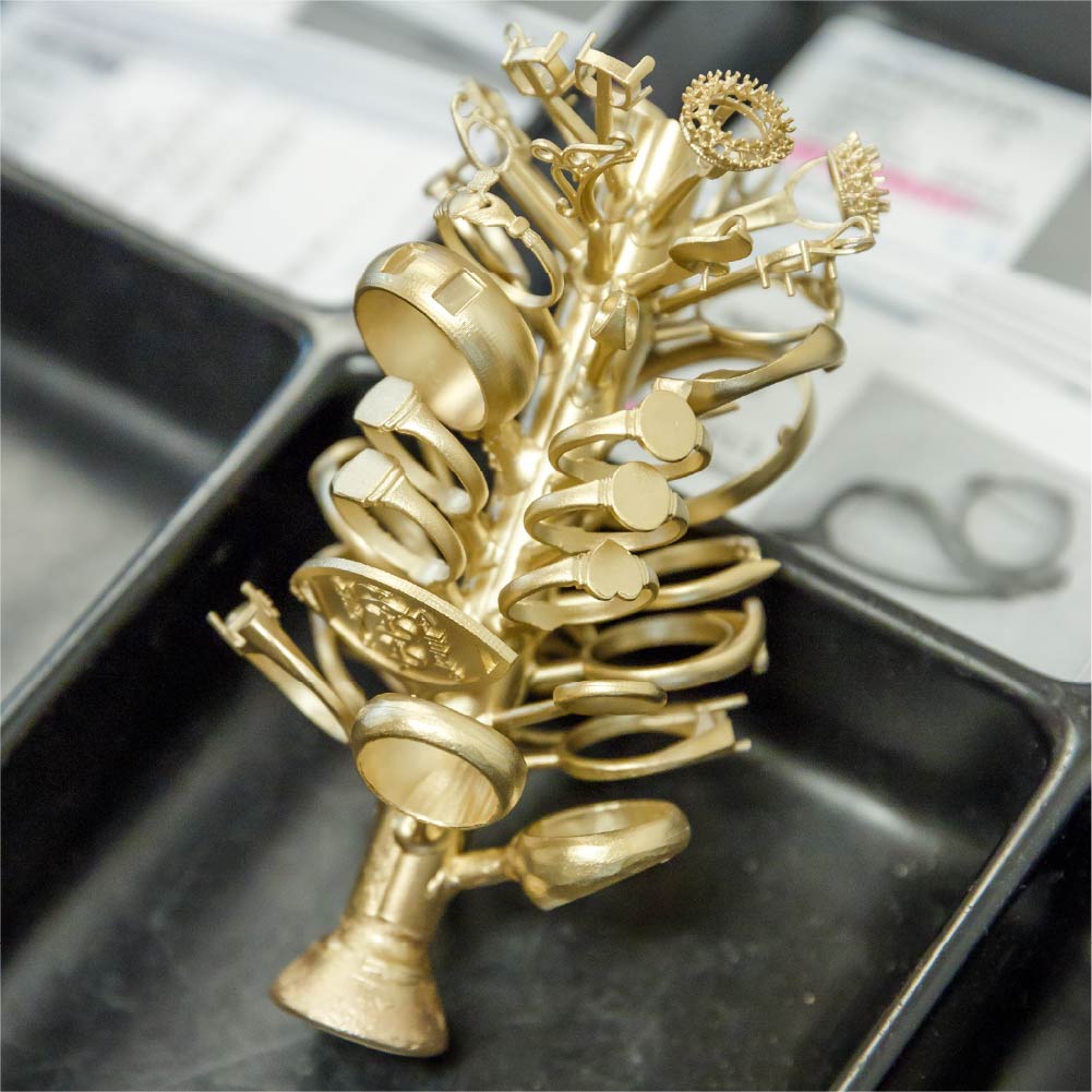 Jewellery Casting Process Yellow Gold Tree
