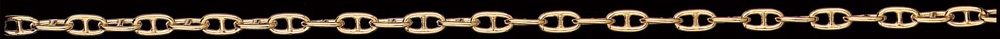 Jewellery Chain Gold And Silver Bevelled Anchor BAND60