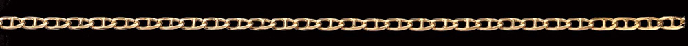 Jewellery Chain Gold And Silver Bevelled Anchor BAND60