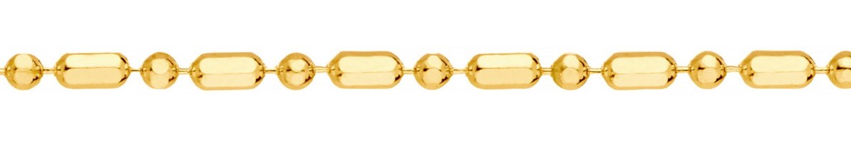 Jewellery Chain Gold And Silver Diamond Cut Figaro Ball Chain 1 2