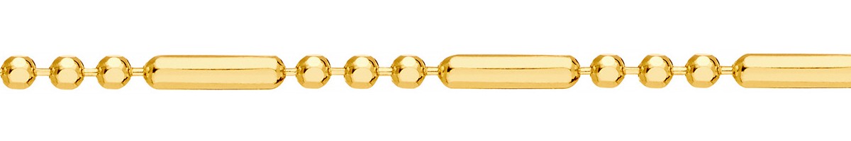 Jewellery Chain Gold And Silver Diamond Cut Figaro Ball Chain 3 7