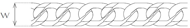 Jewellery Chain Gold And Silver Hammered Cuban Drawing