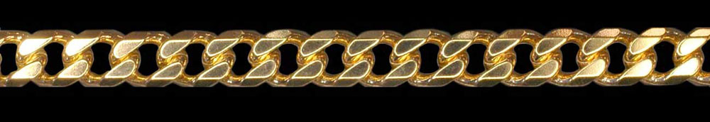 Jewellery Chain Gold And Silver Bevel Curb BSCD250