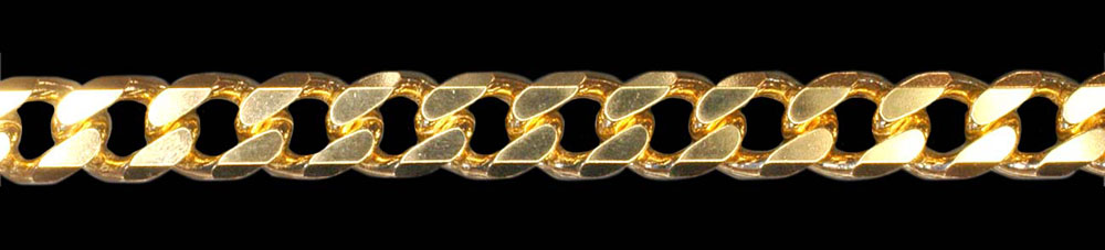 Jewellery Chain Gold And Silver Bevel Curb BSCD300