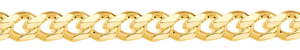 Jewellery Chain Gold And Silver Double Concave Bevel Diamond Cut Curb Ext