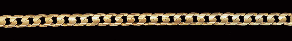 Jewellery Chain Gold And Silver Concave Curb CD200