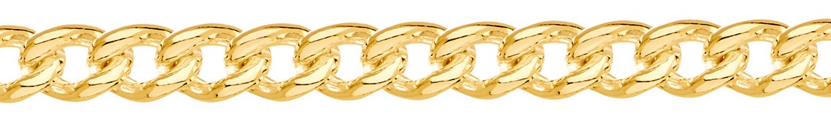 Jewellery Chain Gold And Silver Double Concave Bevel Diamond Cut Curb Ext