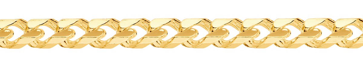 Jewellery Chain Gold And Silver Double Concave Bevel Diamond Cut Curb