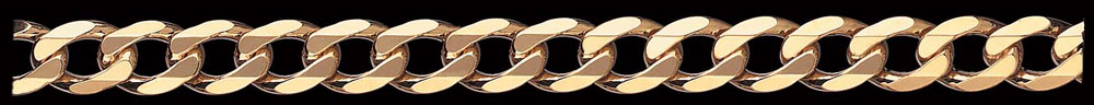 Jewellery Chain Gold And Silver Super Flat Bevelled Curb FBSCD300