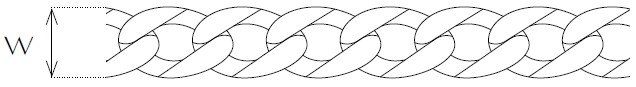 Jewellery Chain Gold And Silver Super Flat Diamond Cut Curb Drawing