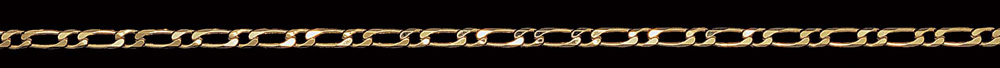 Jewellery Chain Gold And Silver Bevelled Figaro 1 To 1 BSFD1001 1