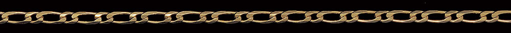 Jewellery Chain Gold And Silver Bevelled Figaro 1 To 1 BSFD1201 1