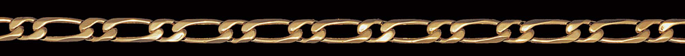 Jewellery Chain Gold And Silver Bevelled Figaro 1 To 1 BSFD1801 1