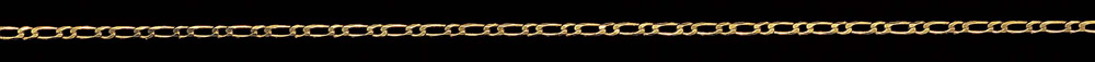 Jewellery Chain Gold And Silver Bevelled Figaro 1 To 1 BSFD601 1