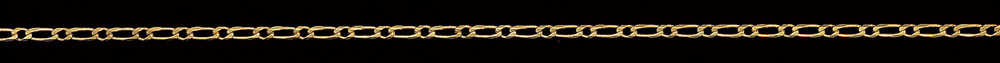 Jewellery Chain Gold And Silver Bevelled Figaro 1 To 1 BSFD701 1