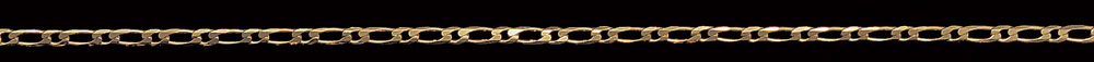 Jewellery Chain Gold And Silver Bevelled Figaro 1 To 1 BSFD801 1