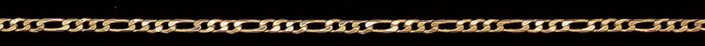 Jewellery Chain Gold And Silver Bevelled Figaro 1 To 3 BSFD1001 3