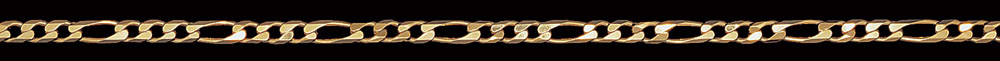 Jewellery Chain Gold And Silver Bevelled Figaro 1 To 3 BSFD1201 3