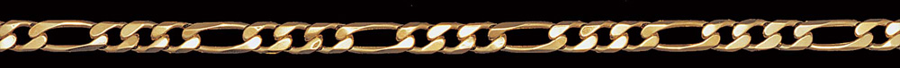 Jewellery Chain Gold And Silver Bevelled Figaro 1 To 3 BSFD1801 3