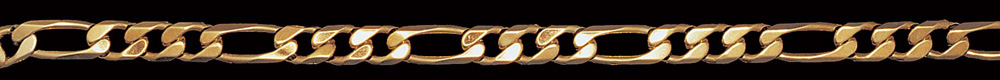 Jewellery Chain Gold And Silver Bevelled Figaro 1 To 3 BSFD2001 3