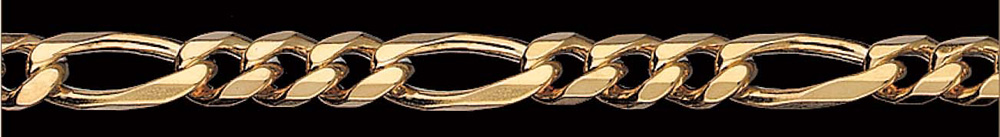 Jewellery Chain Gold And Silver Bevelled Figaro 1 To 3 BSFD2201 3