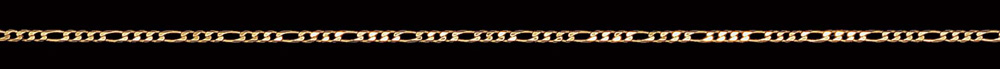 Jewellery Chain Gold And Silver Bevelled Figaro 1 To 3 BSFD601 3
