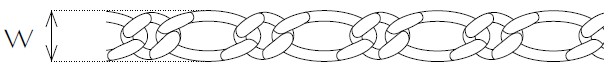 Jewellery Chain Gold And Silver Diamond Cut Oval Figaro 1 3 Drawing