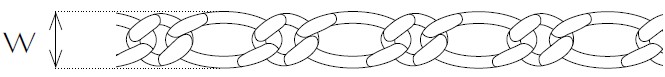 Jewellery Chain Gold And Silver Diamond Cut Oval Figaro 1 3 Drawing