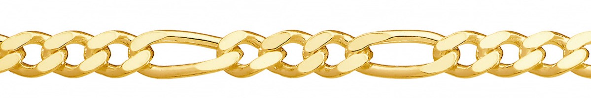 Jewellery Chain Gold And Silver Diamond Cut Oval Figaro 1 3 Drawing