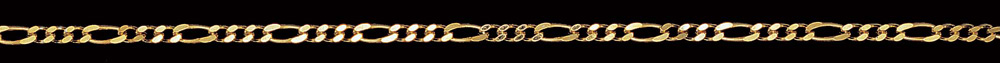 Jewellery Chain Gold And Silver Diamond Cut Figaro 1 To 3 FD401 3