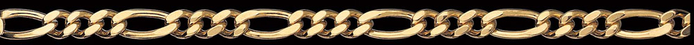 Jewellery Chain Gold And Silver Diamond Cut Figaro 1 To 3 FD401 3