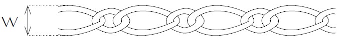 Jewellery Chain Gold And Silver Oval Figaro 1 1 Drawing