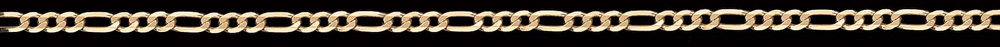 Jewellery Chain Gold And Silver Diamond Cut Figaro 1 To 3 FD501 3