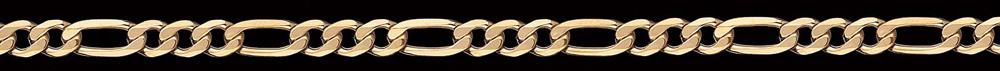 Jewellery Chain Gold And Silver Diamond Cut Figaro 1 To 3 FD501 3
