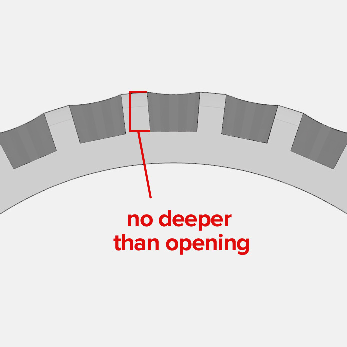 Jewellery Casting STL hole depth guidelines Jewellery Casting STL hole depth guidelines