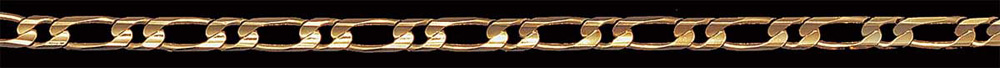 Jewellery Chain Gold And Silver Concaved Figaro 1 To 1 CBSFD1501 1