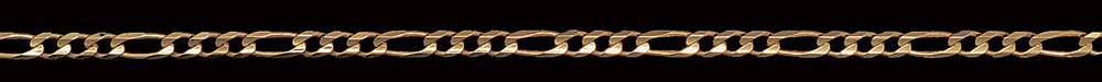 Jewellery Chain Gold And Silver Concaved Figaro 1 To 3 CBSFD1201 3