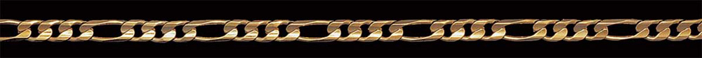 Jewellery Chain Gold And Silver Concaved Figaro 1 To 3 CBSFD1501 3
