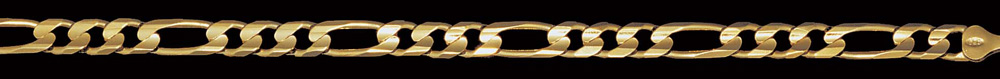 Jewellery Chain Gold And Silver Concaved Figaro 1 To 3 CBSFD1801 3