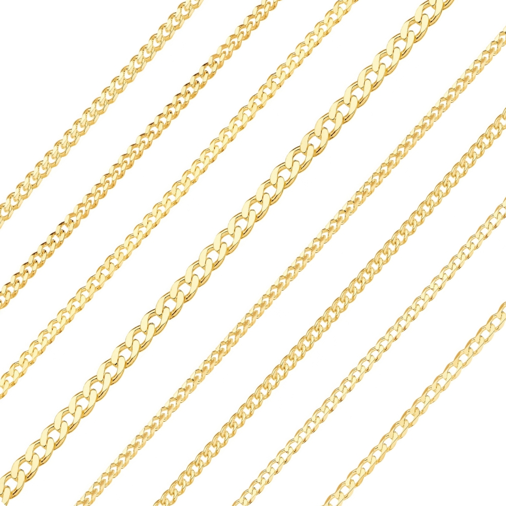 Jewellery Chain Gold And Silver Curb Jewellery Chain Gold And Silver Curb