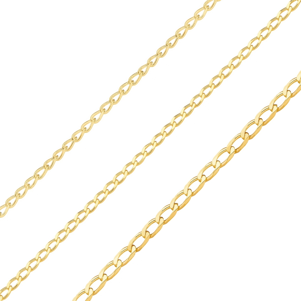 Jewellery Chain Gold And Silver Long Curb Jewellery Chain Gold And Silver Long Curb